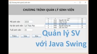 [Bài  mẫu số 03] Lập trình Java | Chương trình quản lý sinh viên với Java Swing