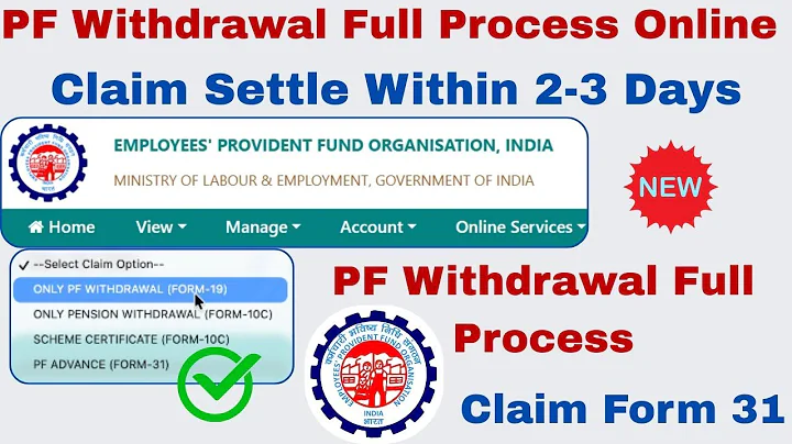 PF Withdrawal Full Process Online | Claim Settle Within 2-3 Days | Apply Claim Form 31 Online