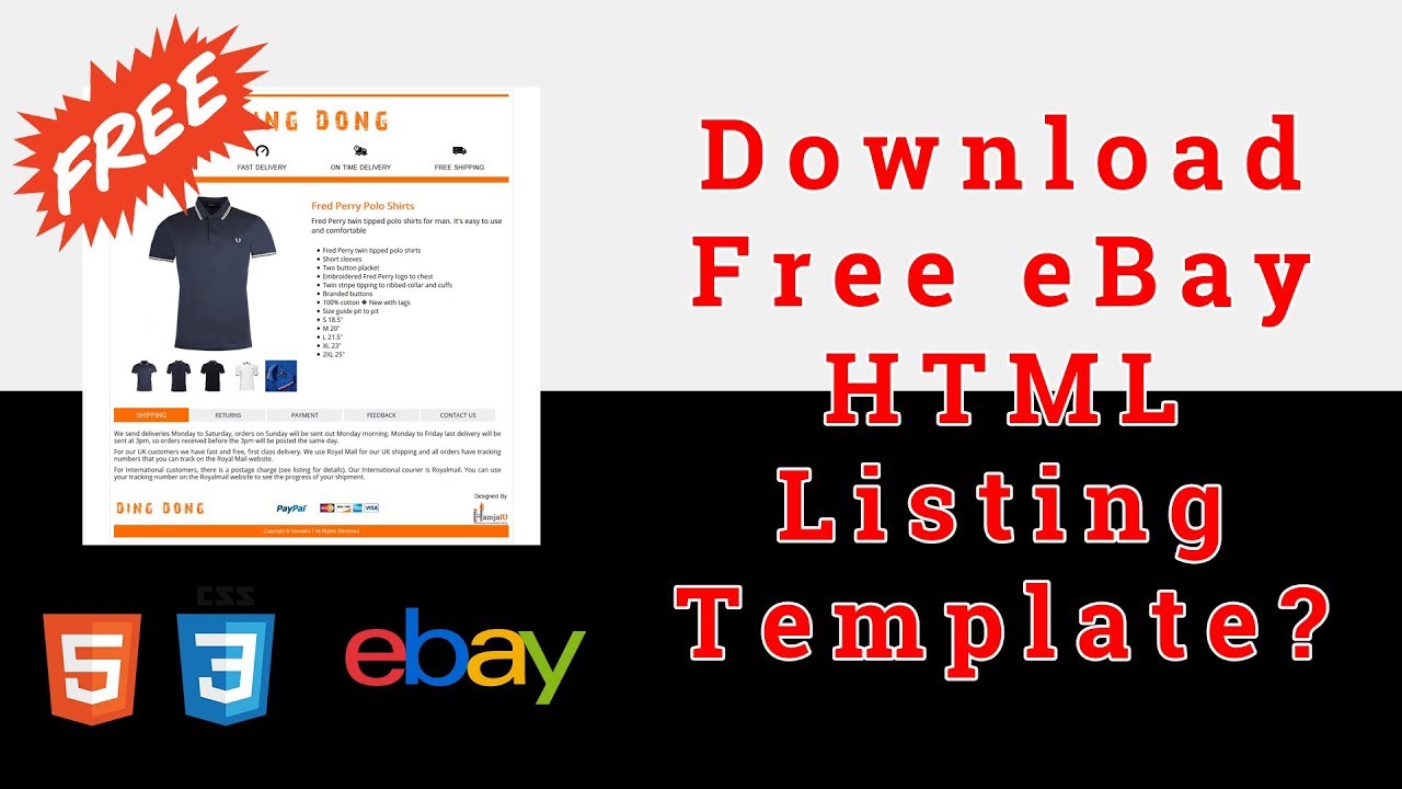 how-to-download-free-ebay-html-listing-template-youtube
