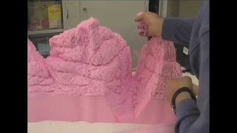 Carving Rocks in a Foam Diorama