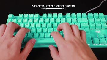 Keyboard Gaming Mechanical AULA S-2022 - RGB Display Rainbow - Macro Software - KRGD Blue Switch