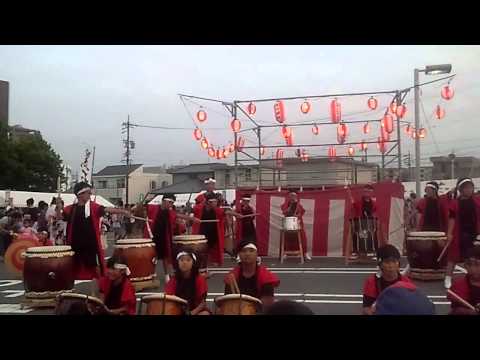 黒石学区夏祭り黒石っ鼓山賊演奏2012･7･28