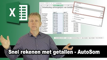 Snel berekeningen maken in Excel met o.a. de AutoSom