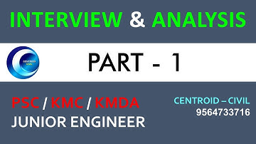 WBPSC JE Interview & Analysis (Part -1) || KMC/KMDA || How to Crack Interview