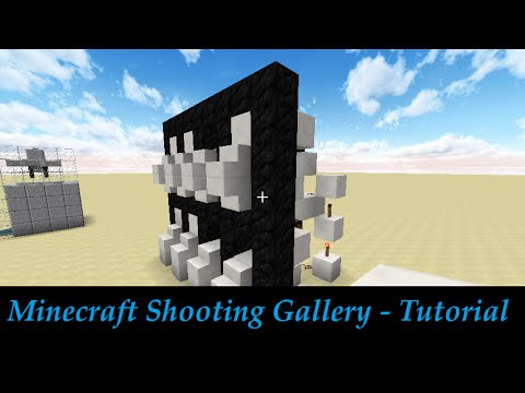  Minecraft  Redstone Tutorial  easy shooting gallery game  