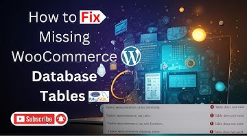 How to Fix Missing WooCommerce Database Tables  WooCommerce Setup Error Solution, Step-by-Step Guide