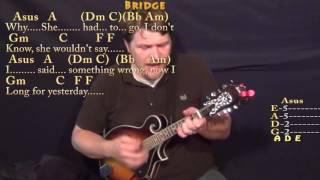 Yesterday (The Beatles) Mandolin Cover Lesson with Chords/Lyrics chords