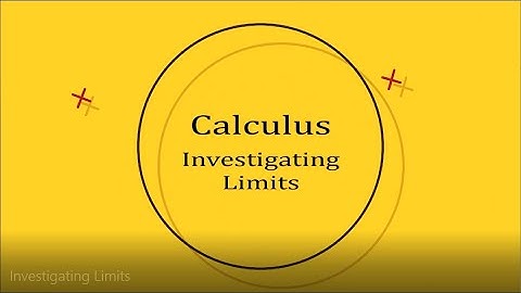 Investigating Limits - Calculus