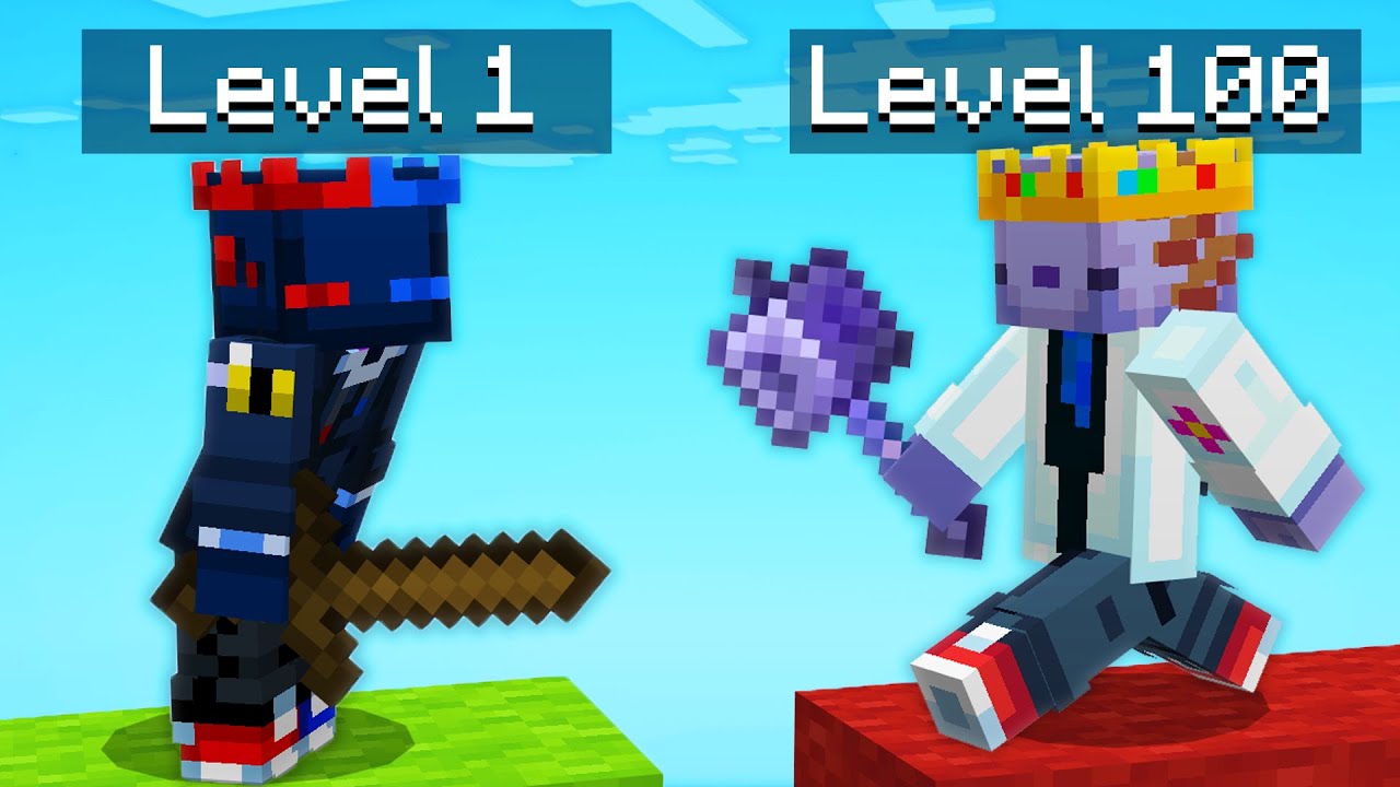 Level 1 vs 100 Bedwars Player