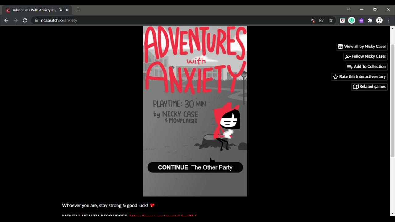 Adventures With Anxiety! by Nicky Case (Part 2) YouTube