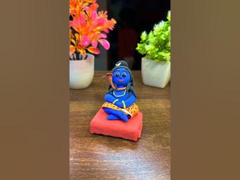 DIY Clay Shiv ji 😍🙏🏻 | making shiv ji with soft clay 🥰 | super clay ...