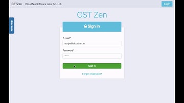 GSTZen - Logging in into your GSTZen account
