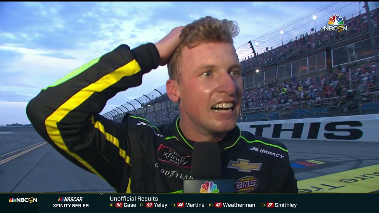 NASCAR reporter needs a hearing test