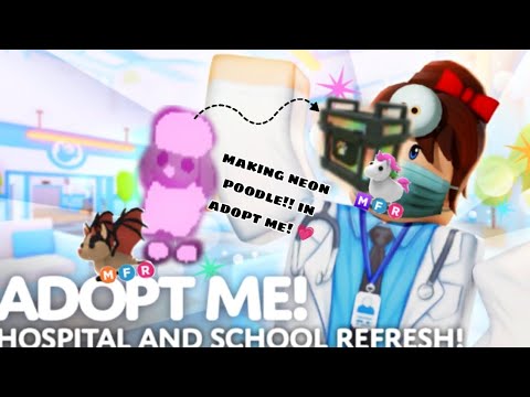 MAKING NEON POODLE IN ADOPT ME *NEW UPDATE!!! 🎉💗🎊🎊🤭🤩😍* SHCOOL AND ...