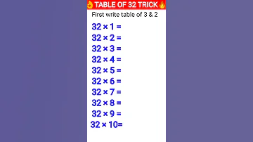 TABLE OF 32 TRICK 