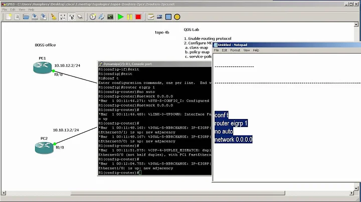 RouterGods - Quality of Service (QOS) lab 1 part 1