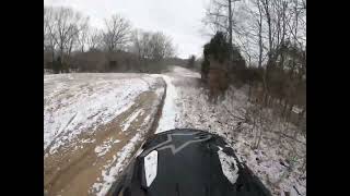 Zig Zag Compound turn track in snow
