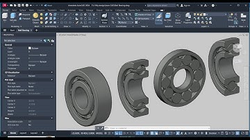 Design of Machine Element in AutoCAD | Ball Bearing in AutoCAD
