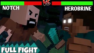 Notch Vs Herobrine With Healthbars Animation Of