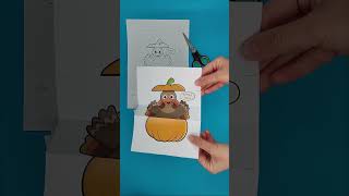 Turkey Jumping Out of a Pumpkin - Thanksgiving Craft