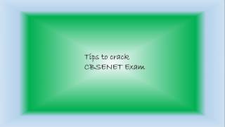 Tips to crack CBSENET exam
