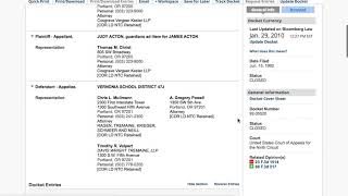"Dockets" on Bloomberg Law