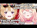 Polka giving sleepy nene a morning councelinghololiveengsub