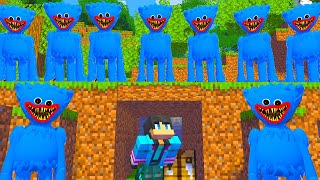 【マイクラ】大量ハギーワギー無人島から脱出できるか【マインクラフト】【すまない先生】