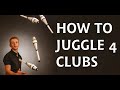How to Juggle 4 Clubs (Intermediate Tutorial)