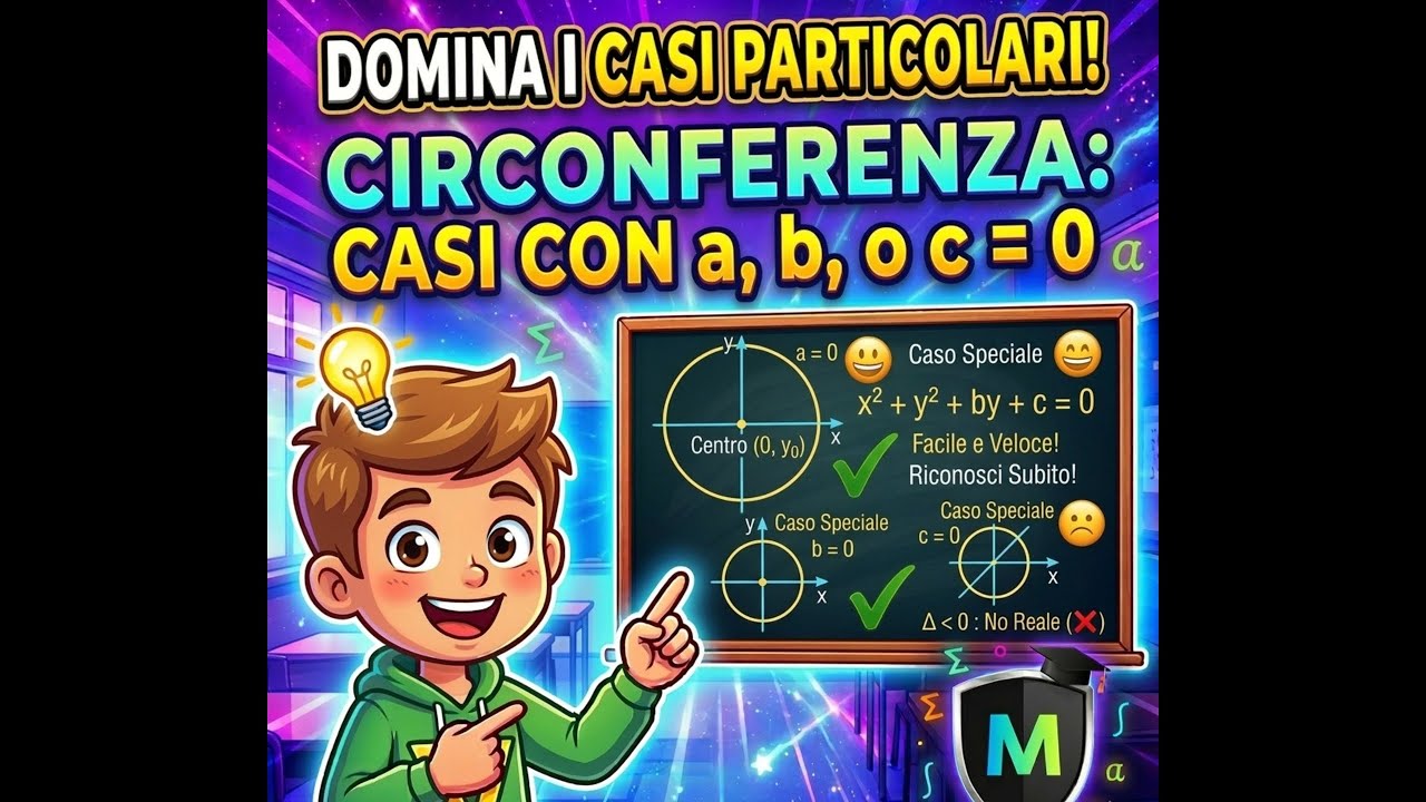 Cosa succede se metti a,b,c=0 nella circonferenza? - Voto 10
