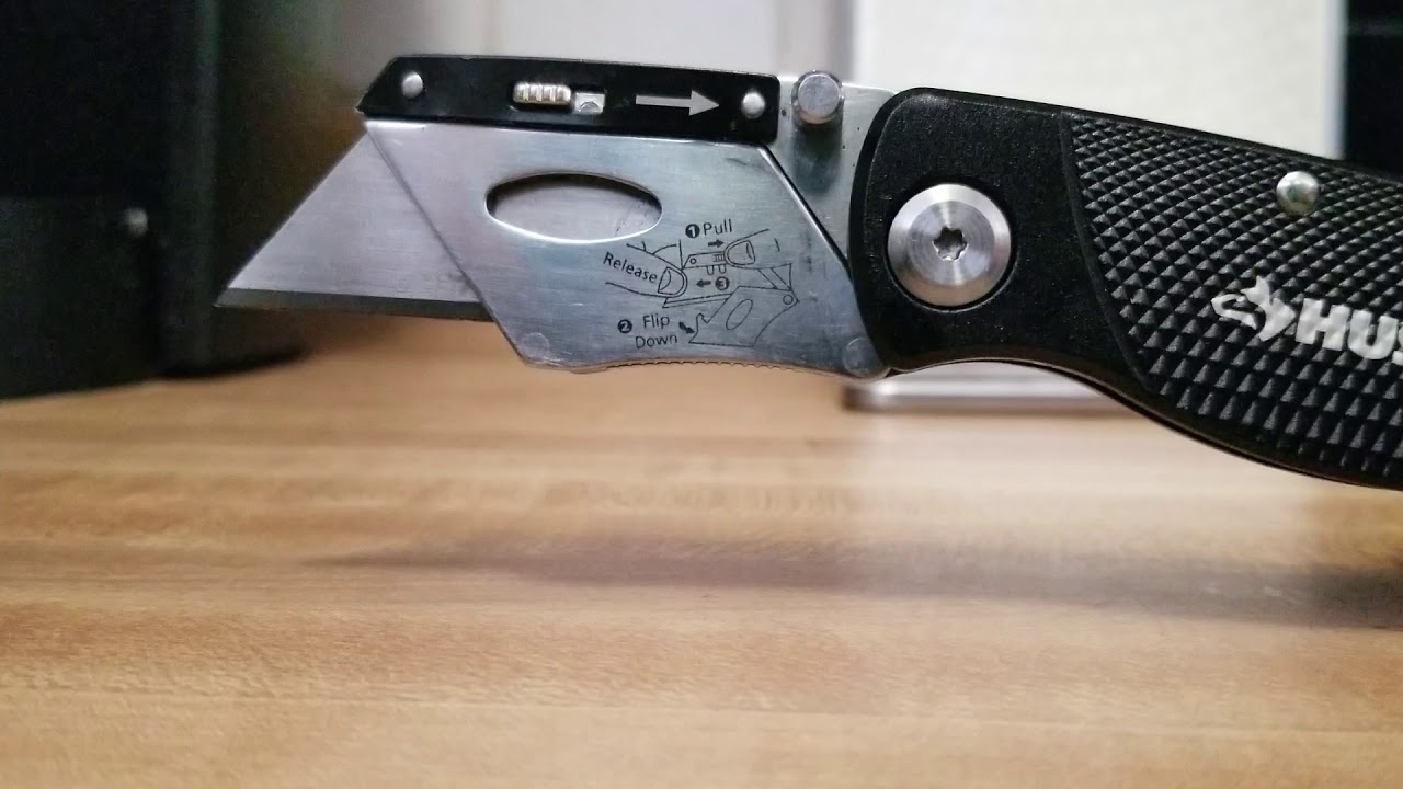 How To Change Box Cutter Blade How to unlock and change out a husky utility knife blade. - YouTube