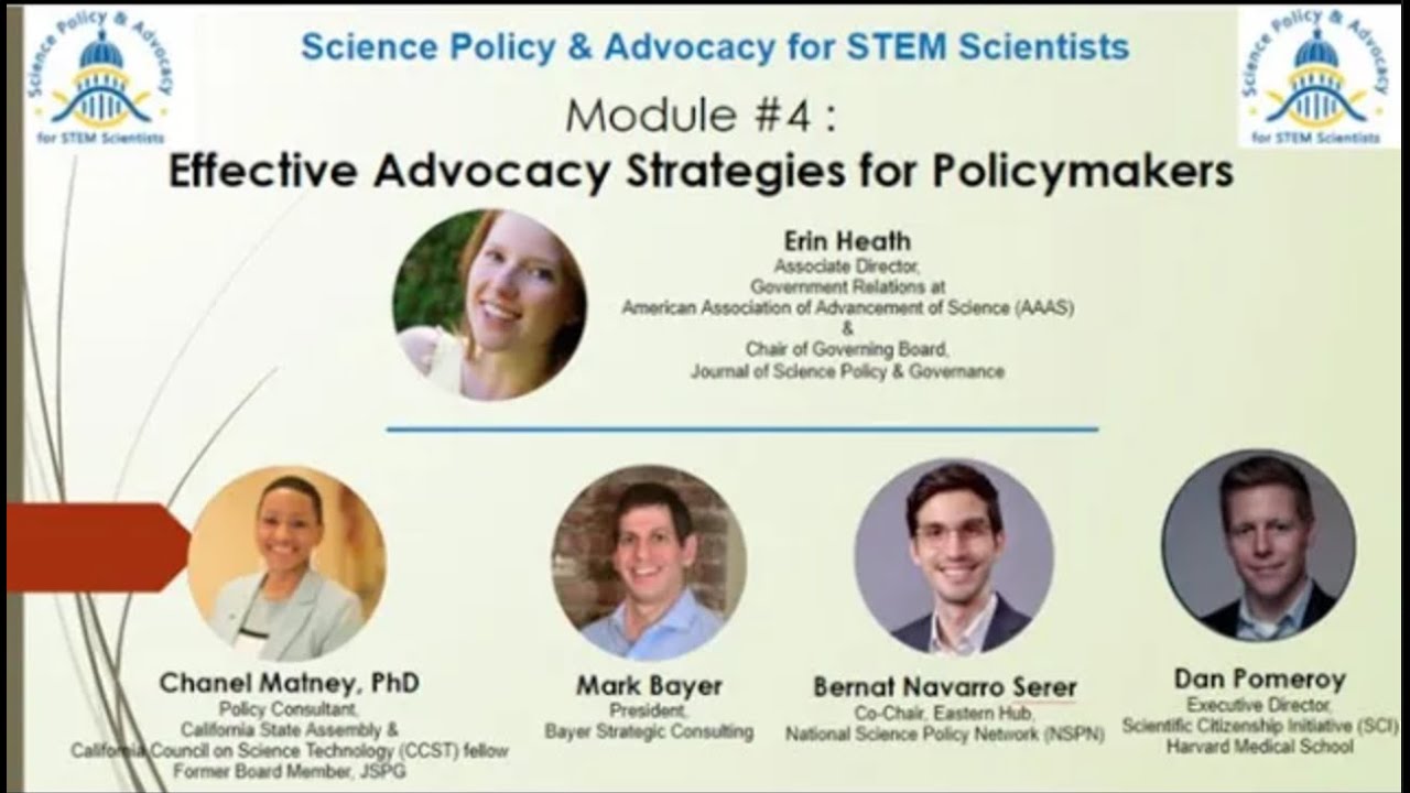 Effective Advocacy Strategies for Policymakers (part A): Erin Heath, AAAS