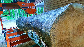 Turning a Massive Red Oak Log into Beautiful Lumber!