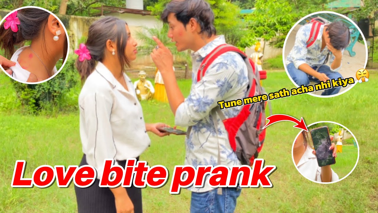 Lovebite prank on Boyfriend| Suru ne apna phone Tod diya 😱 @suru.i43  