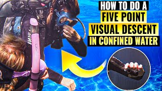 How to do a Five Point Visual Descent in Confined Water | Scuba Diving Training Courses in Thailand