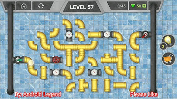 Pipeline Level 57 All 3 stars By Pixign, Android Solution