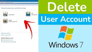 how to delete user account on microsoft windows 7 operating system?
