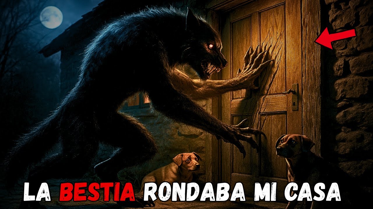 Un hombre lobo en el fondo de mi jardín. Todas las noches de luna llena aparecía y arañaba la puerta