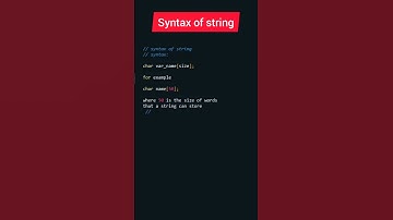 syntax of string | c programming | #shorts
