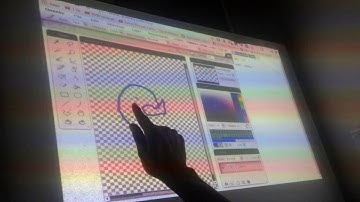 TouchTable with rear projection - using multimodality in draw application