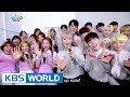 Best song nominees, SEVENTEEN and TWICE, in the green room Music Bank 2017.06.02