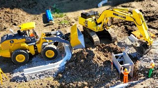 4K The Most Realistic RC Excavator Digging A New Trench UHD 4K