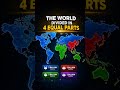 The World Divided Into 4 Equal Parts 🌍 |2 Billion People Each! #india #china#worlddata#ipl