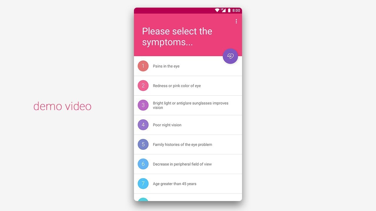 Eye Diseases Diagnosis Mobile Demo Video