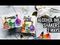 Alcohol ink shaker cards 2 ways craft roulette recap