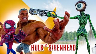 Hulk vs Siren Head vs Spider-man Ep-81 | Hulk fight One eye Siren Head with Spider-Man