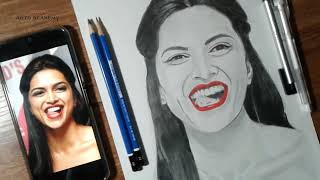 How To Draw Deepika Padukone