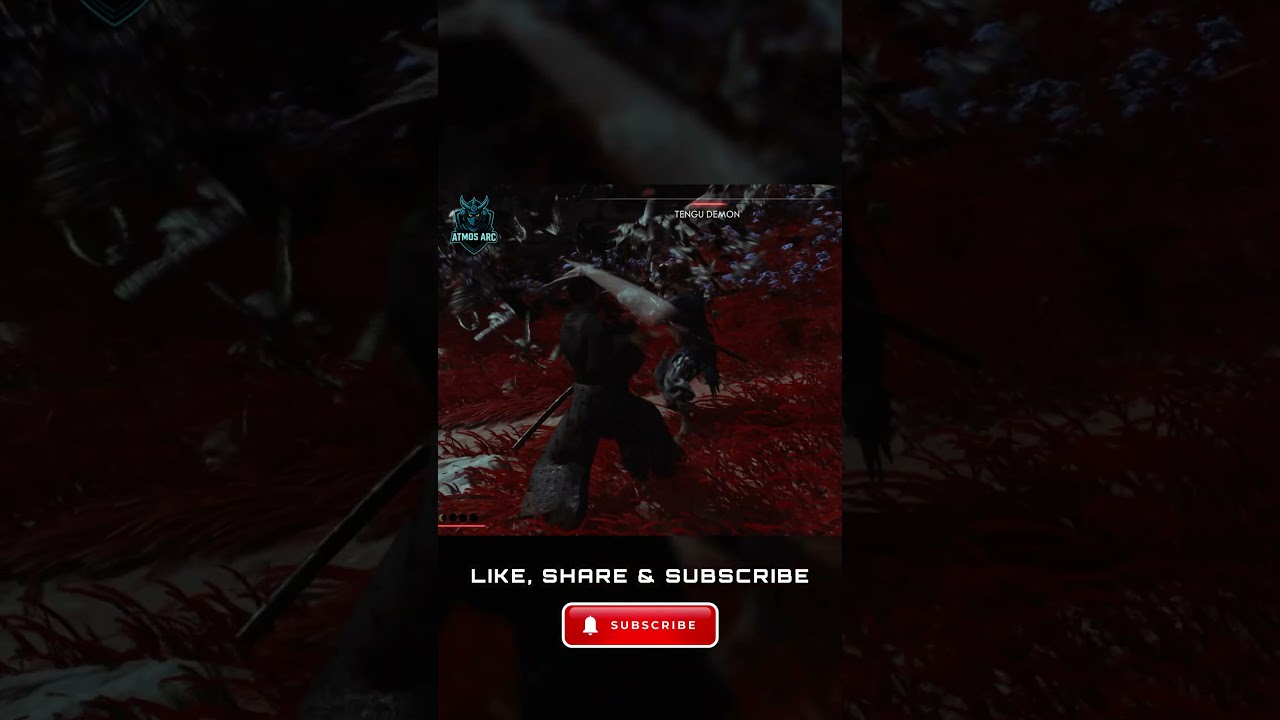 Tengu Demon Boss Fight🔥| Brutal Combat | Ghost of Tsushima Shorts | 
