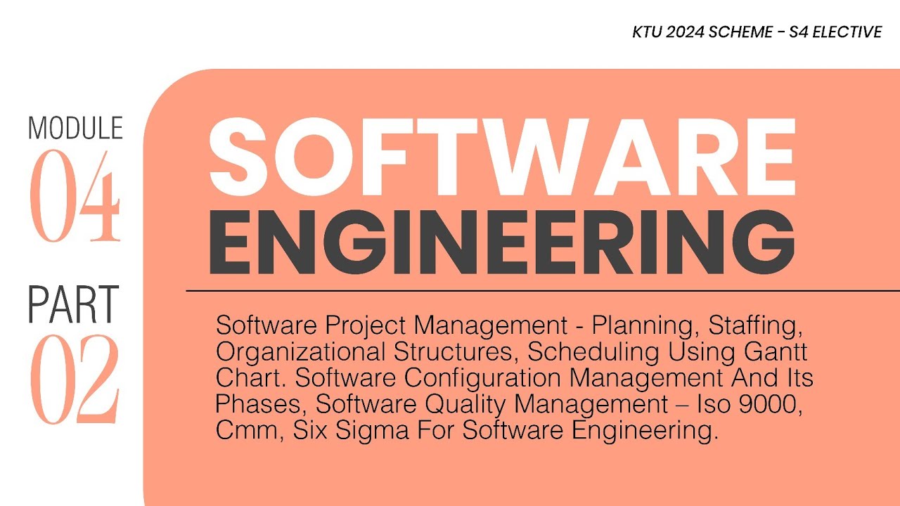 Part 02 - M4 | SPM: 6 Sigma, CMM, ISO 9000 | Software Engineering ...