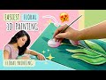 Easiest 3d floral painting  wall decor ideas